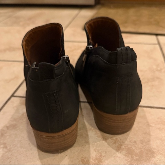 Franco Sarto Black Suede Ankle Boots - Picture 3 of 6
